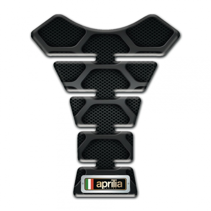 Aprilia Tank Protector Black with Gray Patterns Design 