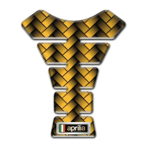 Aprilia Tank Guard Pads Yellow Interlacing Design 