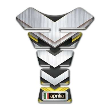 Aprilia Tank Pad Protector Silver Yellow Design 