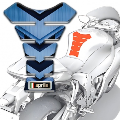 Aprilia Tank Protector Dark and Light Blue Design 