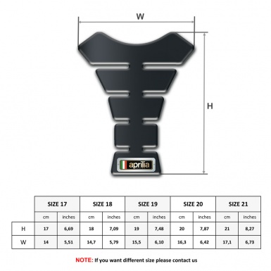Aprilia Tank Pad Protector Graphite Effect Design 