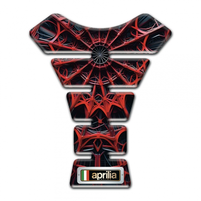 Aprilia Tank Protector Red 3D Spider web Design 