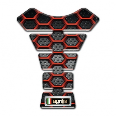 Aprilia Tank Pad Protector Red Grid Design 