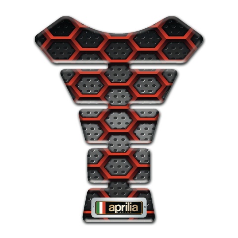Aprilia Tank Pad Protector Red Grid Design 