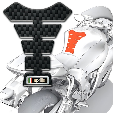 Aprilia Tank Pad Protector Black fibers Decign 