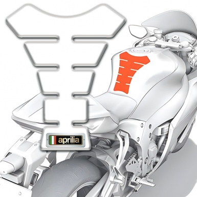 Aprilia Tank Pad Protector White Design 