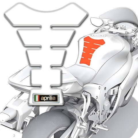 Aprilia Tank Pad Protector White Design 