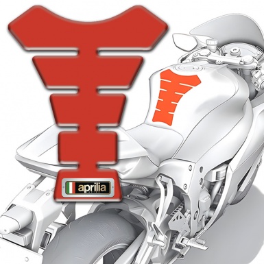 Aprilia Tank Pad Motorbike Red Design 
