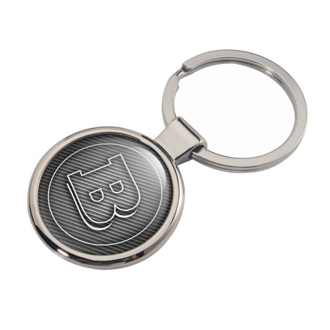 Mercedes Brabus Key Fob Metal Light Carbon White Circle Logo
