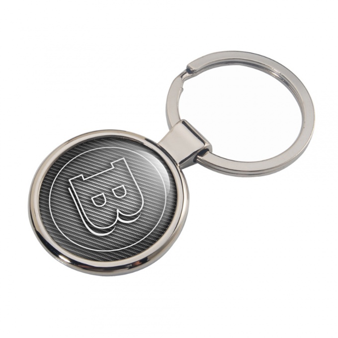 Mercedes Brabus Key Fob Metal Light Carbon White Circle Logo