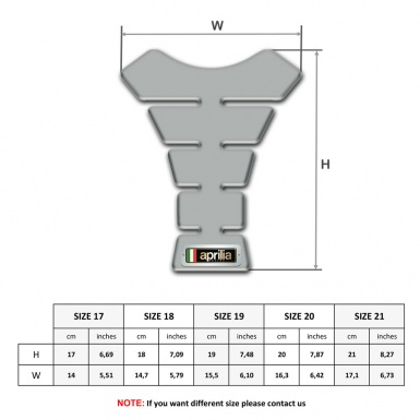 Aprilia Tank Pad Protector Gray Design 