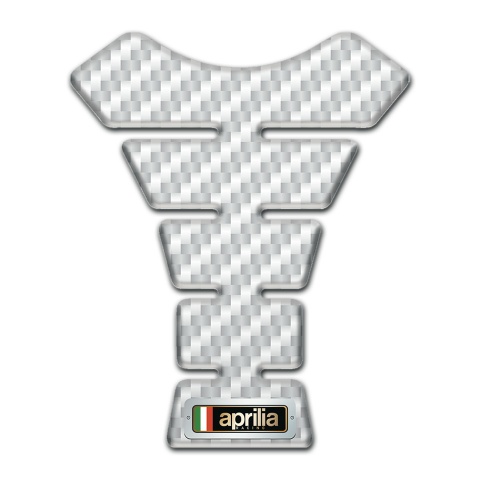 Aprilia Tank Pad Protector White Carbon Design 