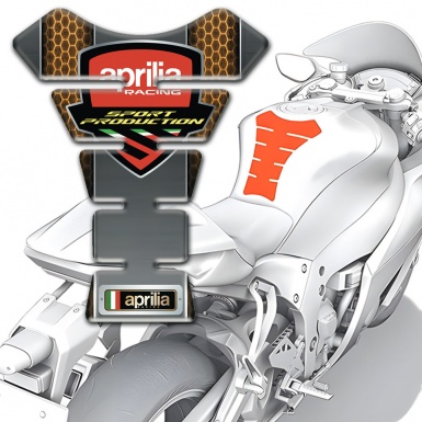 Aprilia Tank Fuse Copper Honecomb Motive Sport Production Logo 