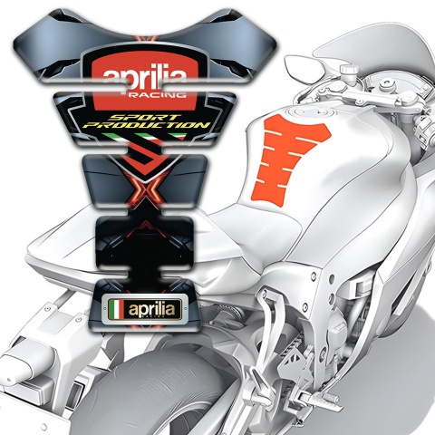 Aprilia Tank Protector Torn Base Effect with Racing Logo Style 