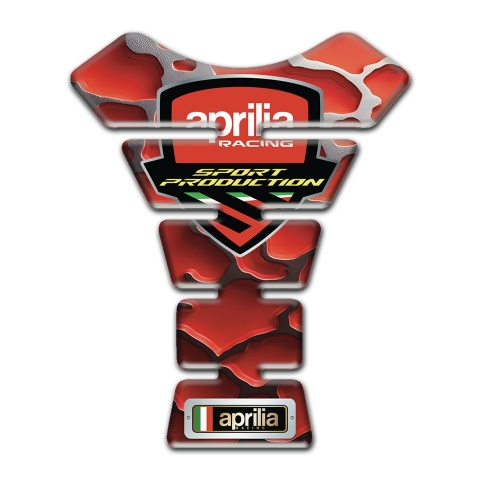 Aprilia Tank Fuse Red Clouds Effect Base and Racing Logo 