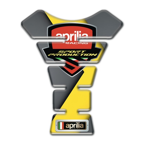 Aprilia Tank Pad Motorbike Gray Yelllow Base Stylish Logo 