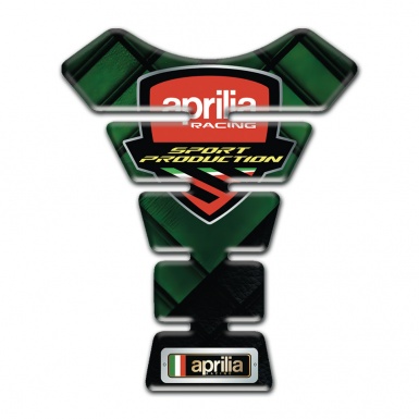 Aprilia Tank Guard Pads Dark Green Parts Base and Racing Logo Style 