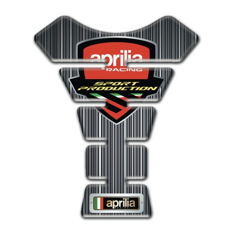 Aprilia Tank Fuse Gray Base with White Thin Stripes Edition 