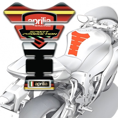 Aprilia Tank Pad Motorbike Colorful Patterns and Racing Logo Design 