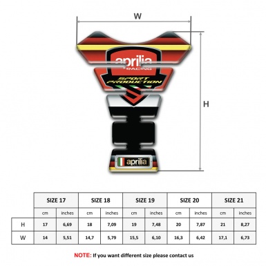 Aprilia Tank Pad Motorbike Colorful Patterns and Racing Logo Design 
