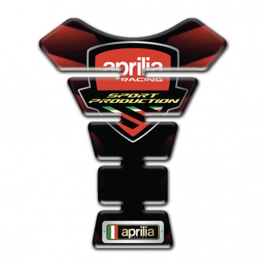 Aprilia  Tank Pad Motorbike Merged Red Black Colors Base Racing Logo Style 