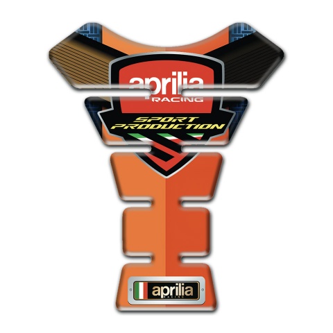 Aprilia Tank Pad Protector Orange Nuances Design Racing Logo Style 