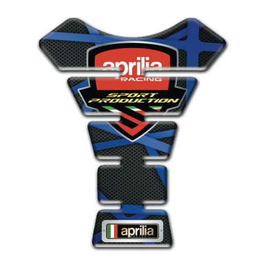 Aprilia Tank Pad Motorbike Black base with Blue Lines edition 
