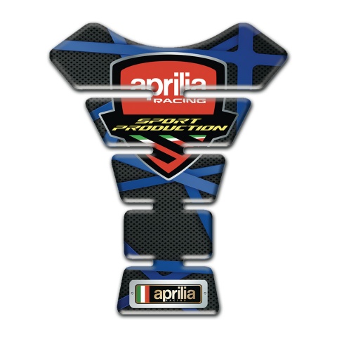 Aprilia Tank Pad Motorbike Black base with Blue Lines edition 