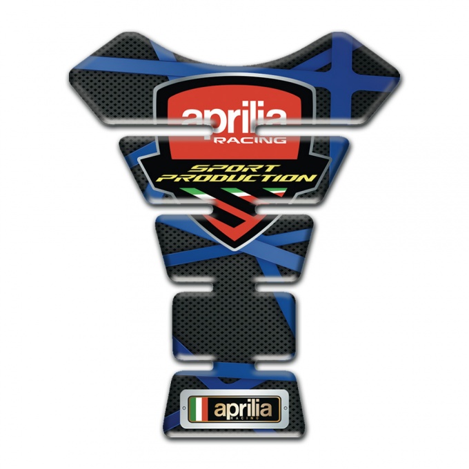 Aprilia Tank Pad Motorbike Black base with Blue Lines edition 