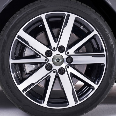 Mini Cooper Wheel Center Cap Domed Stickers Carbon Style