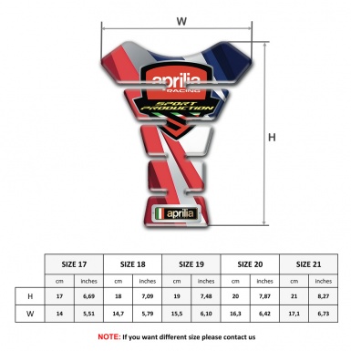 Aprilia Tank Fuse Colorful Patterns Sport Production Logo 