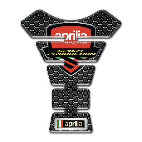 Aprilia Tank Protector Perforated Steel Base Racing Logo 