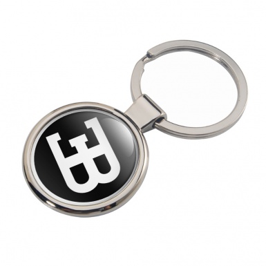 Bugatti Key Holder Metal Black Classic White Big Logo