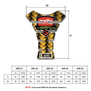 Aprilia Tank Protector Yellow Misaic Base Racing Logo 