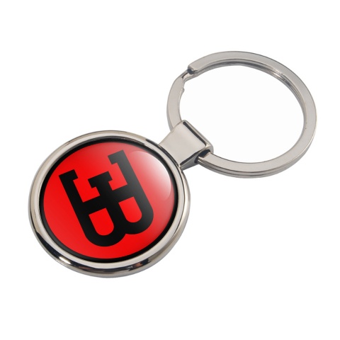 Bugatti Metal Fob Chain Red Classic Black Big Logo