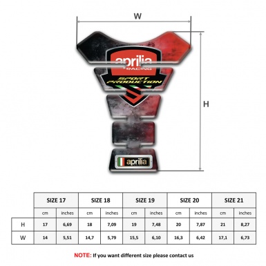 Aprilia Tank Fuse Mixed colors Base and Racing Logo 