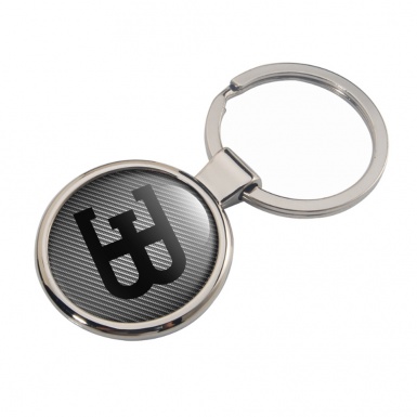 Bugatti Keychain Metal Light Carbon Classic Black Big Logo
