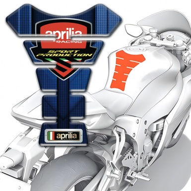 Aprilia Tank Guard Pads Blue Decoration 