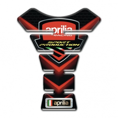 Aprilia Tank Pad Motorbike Black with Red Decoration Type 