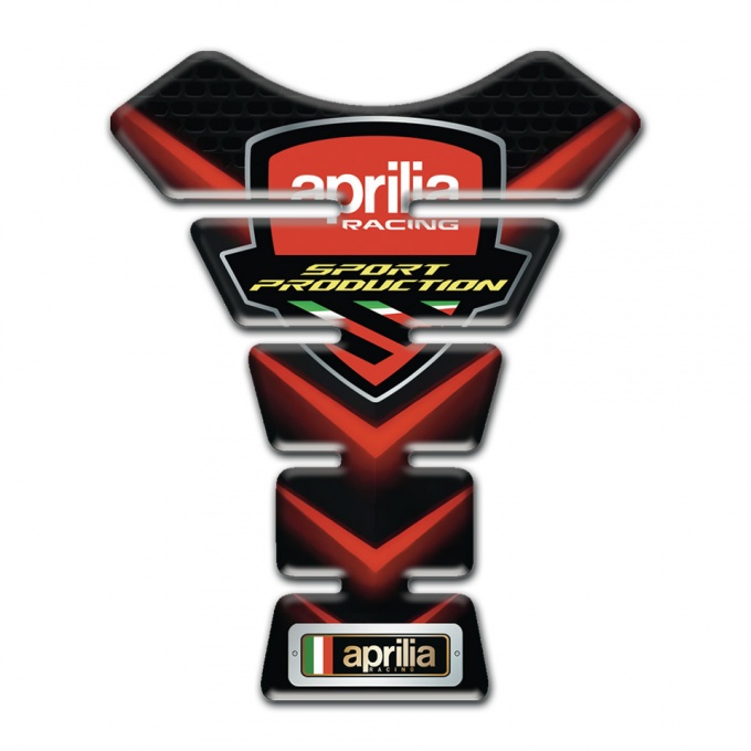Aprilia Tank Pad Motorbike Black with Red Decoration Type 