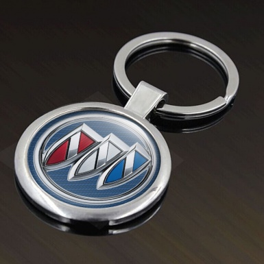 Buick Metal Key Ring Blue Carbon Color Logo Edition