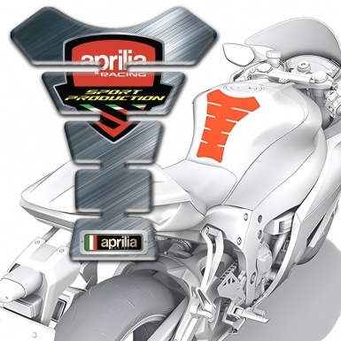 Aprilia Tank Protector Polished Surface and Racing Logo Style 