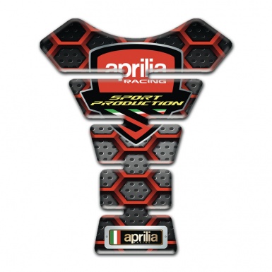 Aprilia Tank Guard Pads Red Grid Base Decoration 
