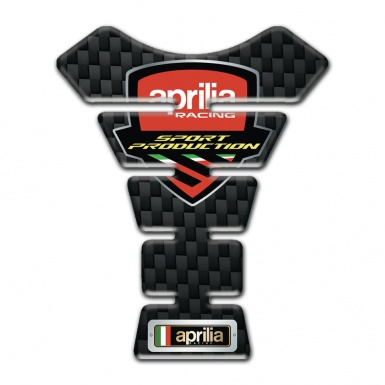Aprilia Tank Guard Pads Black Fibers Decoration 