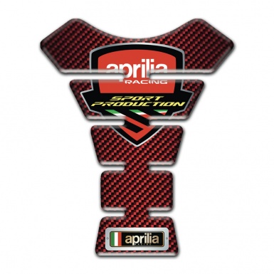 Aprilia Tank Guard Pads Red Carbon Decoration 
