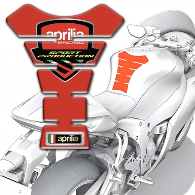 Aprilia Tank Fuse Premium Quality Red Print 