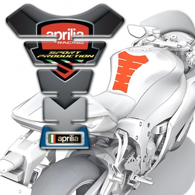 Aprilia Tank Pad Protector V Shape Elements Print 