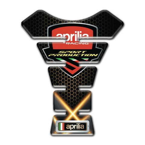 Aprilia Tank Pad Protector Model with Crossed Orange Lights 