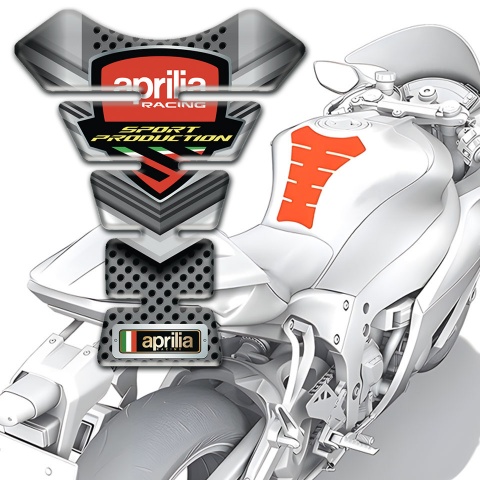 Aprilia Tank Guard Pads Gray Details Decoration 