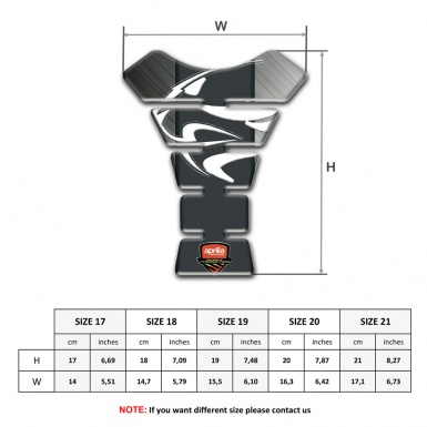 Aprilia Tank Protector Matte Base White Logo 